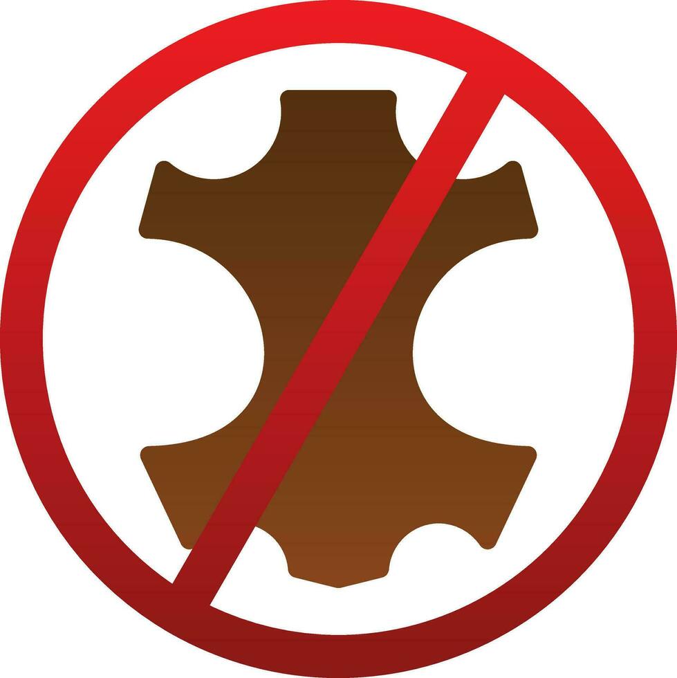 No leather Vector Icon Design