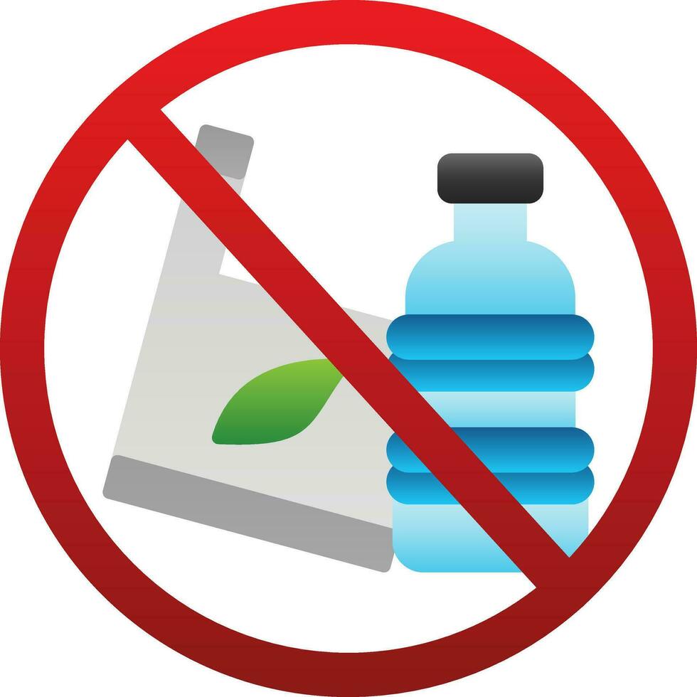No plastic Vector Icon Design