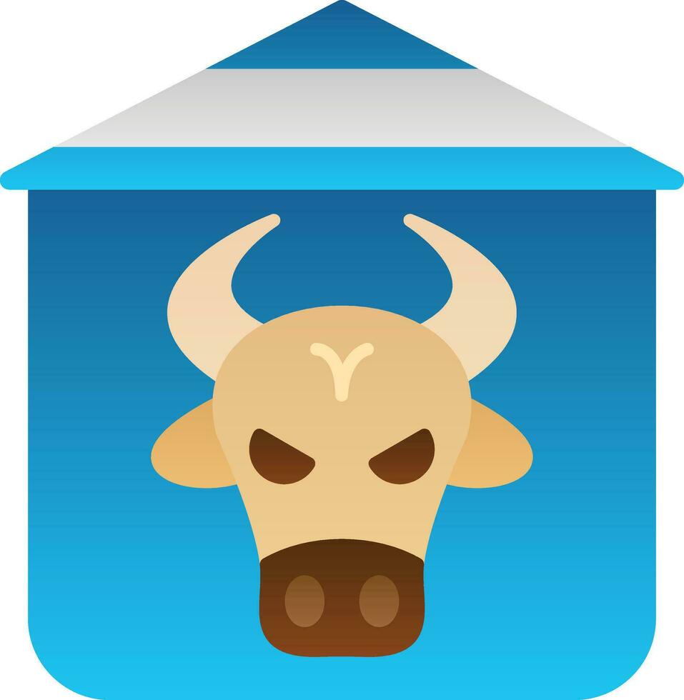 Cowshed Vector Icon Design