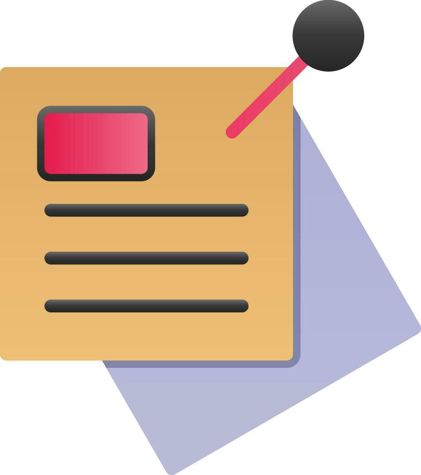 Sticky note Vector Icon Design