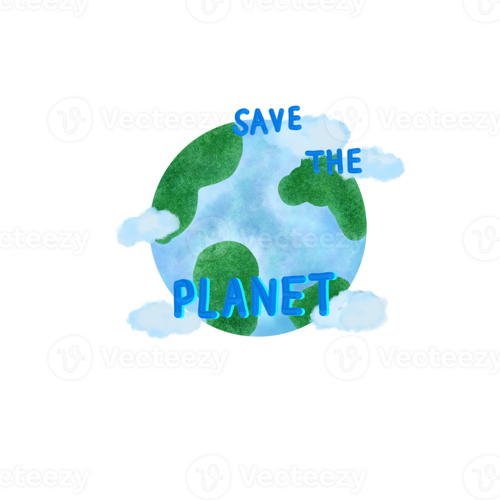 Save the planet Save the earth,Eco friendly handdrawn drawing illustration png