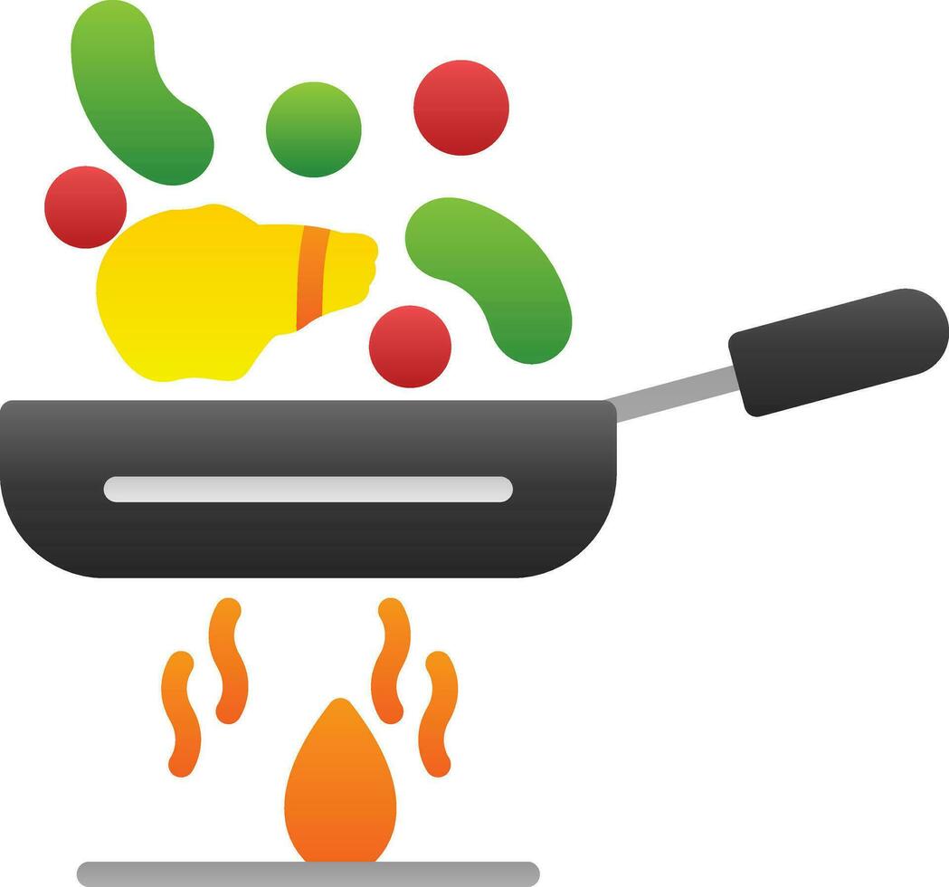 Stir fry Vector Icon Design