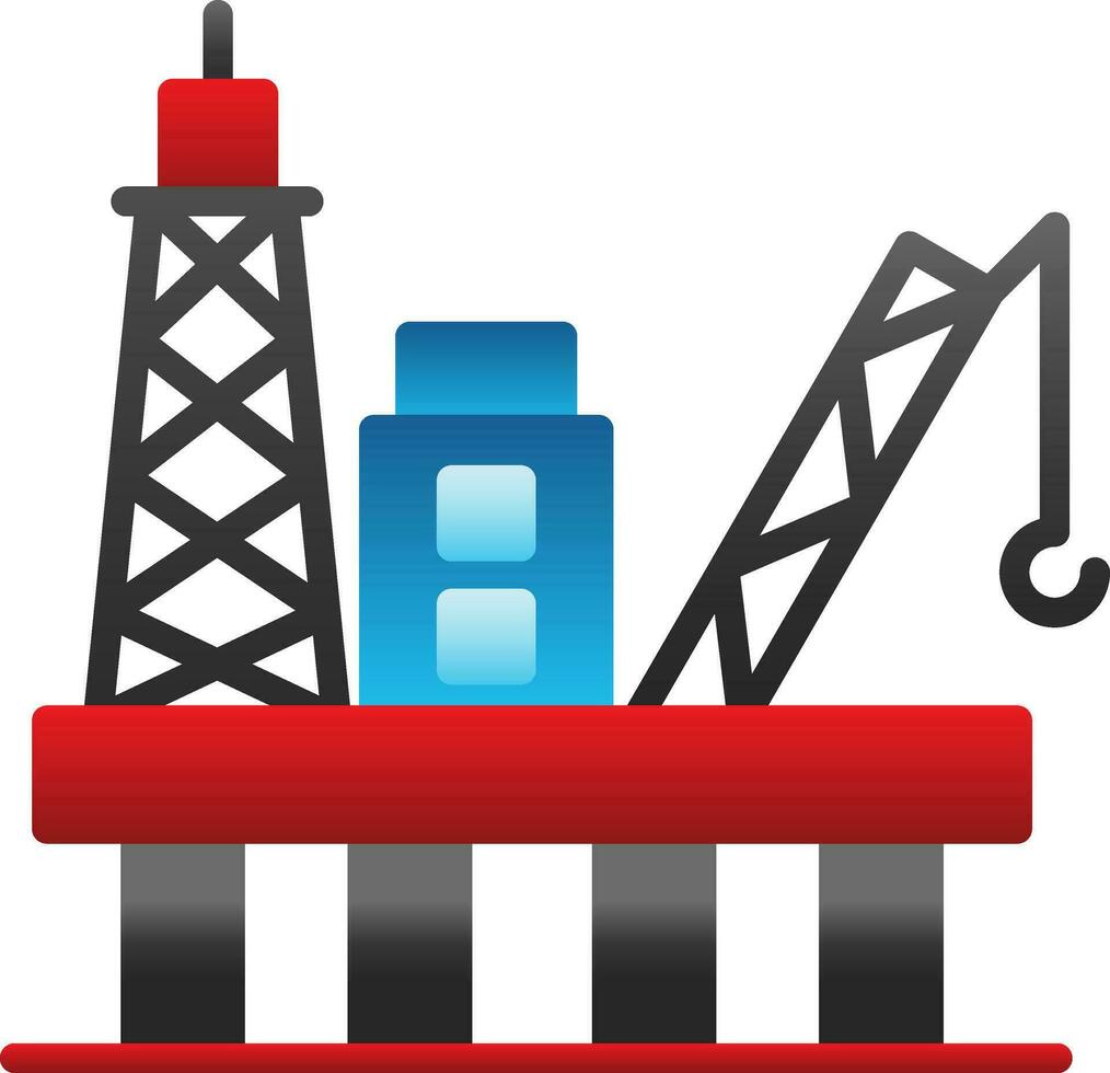 Oil platform Vector Icon Design