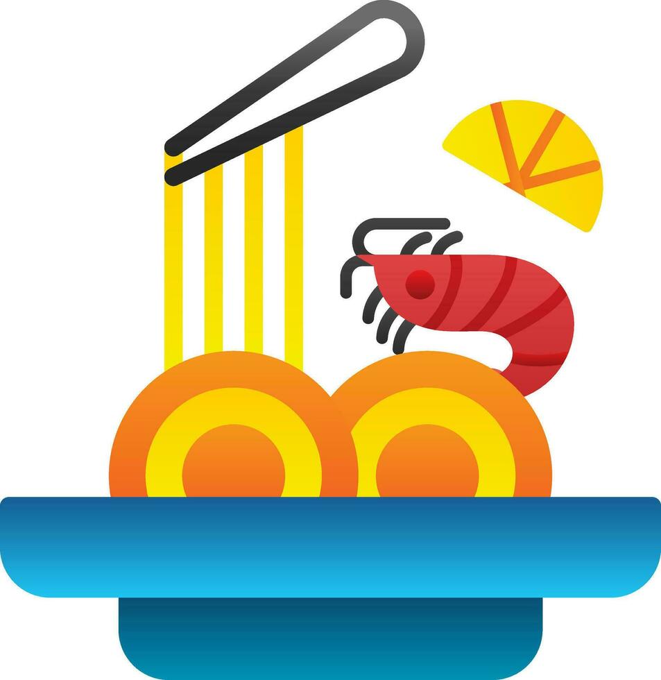 Pad thai Vector Icon Design