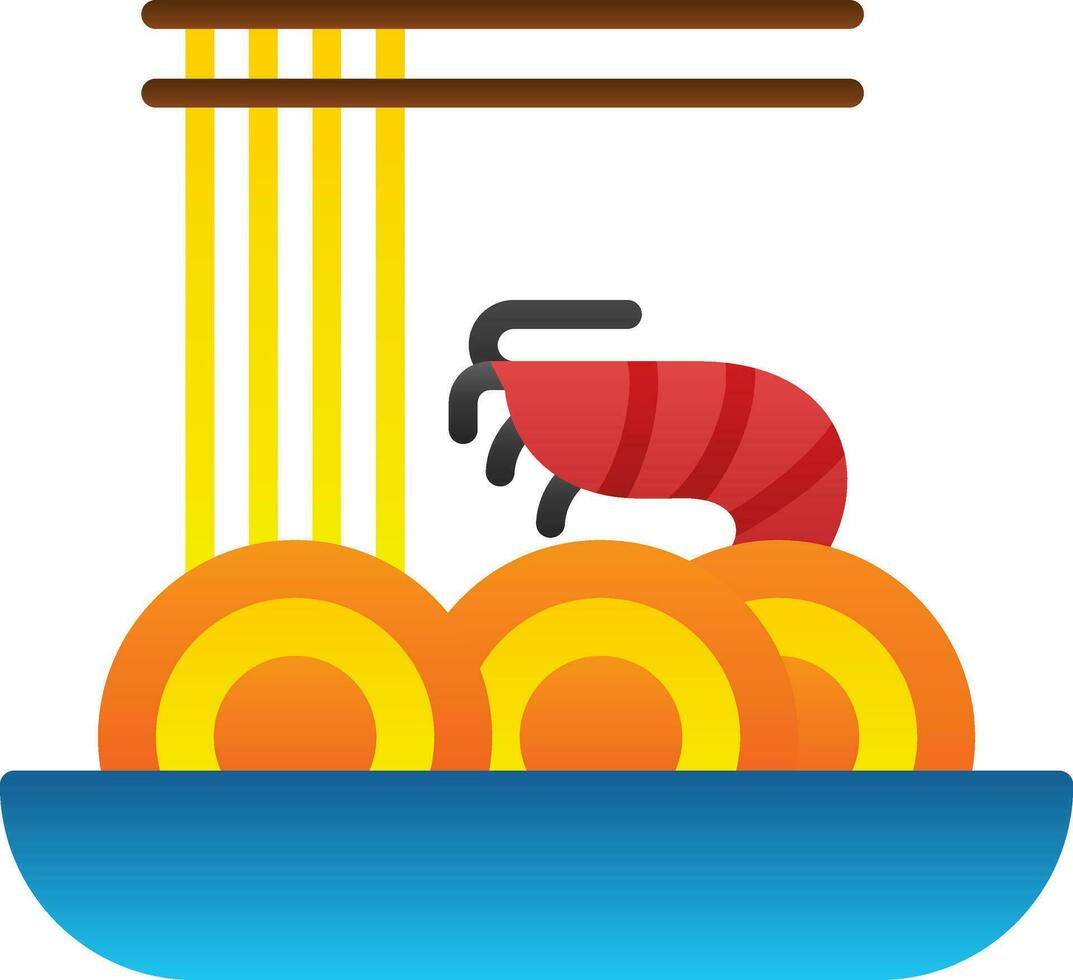 Pad thai Vector Icon Design