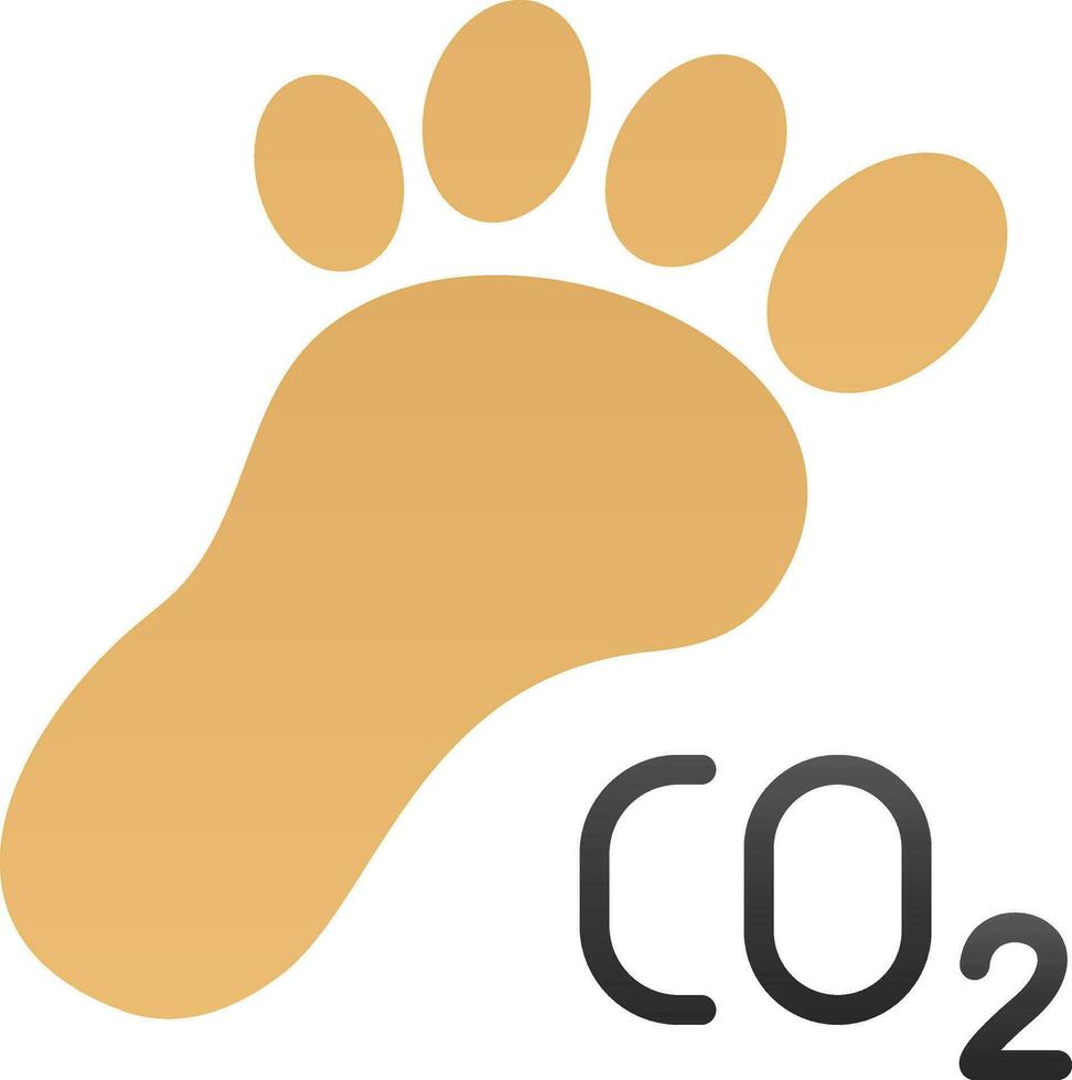 Carbon footprint Vector Icon Design