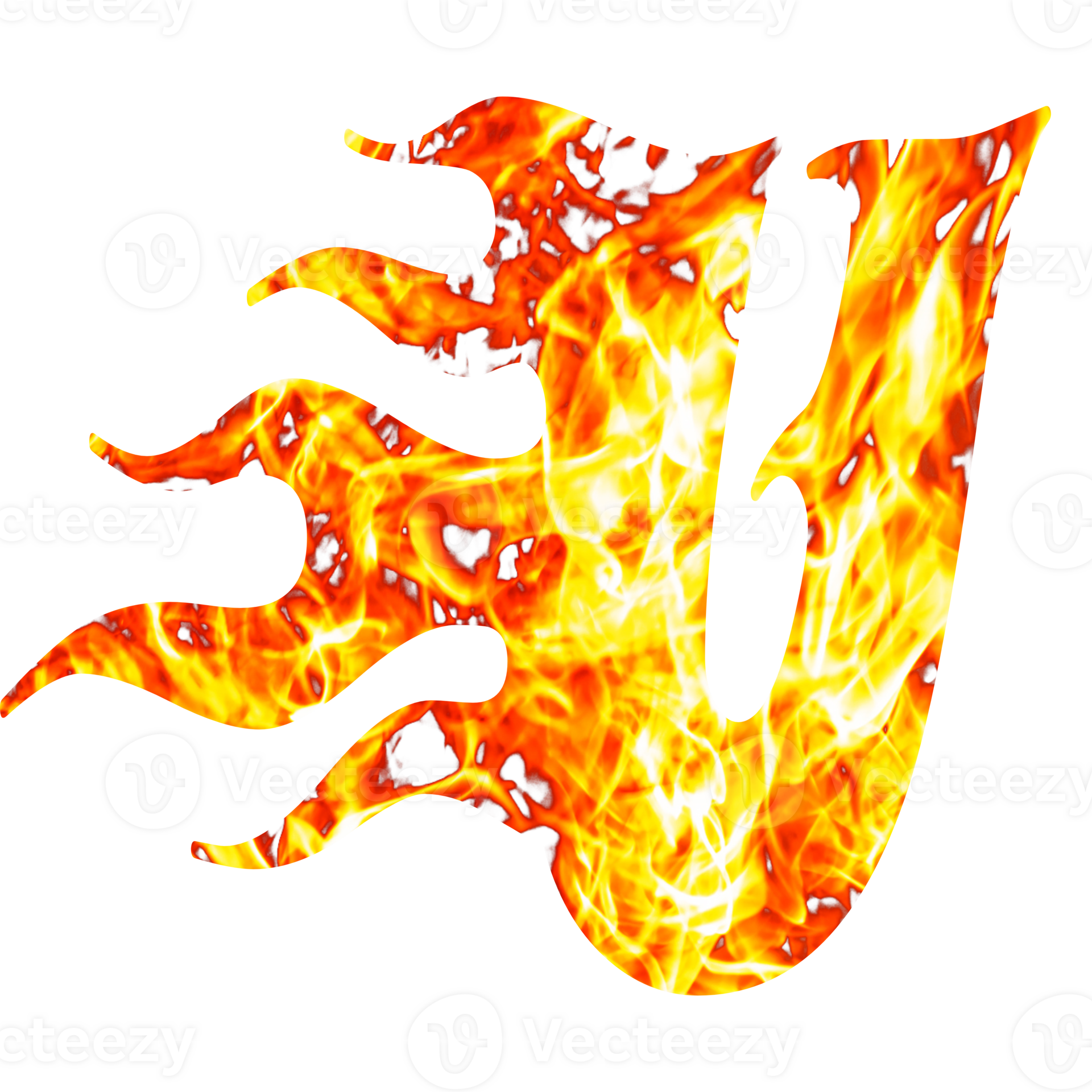 letter u fire effects 25143591 PNG