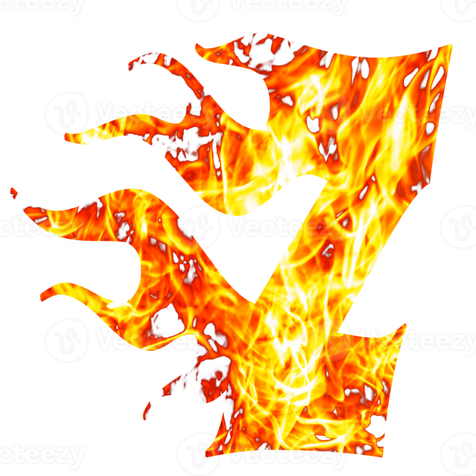letter z fire effects png