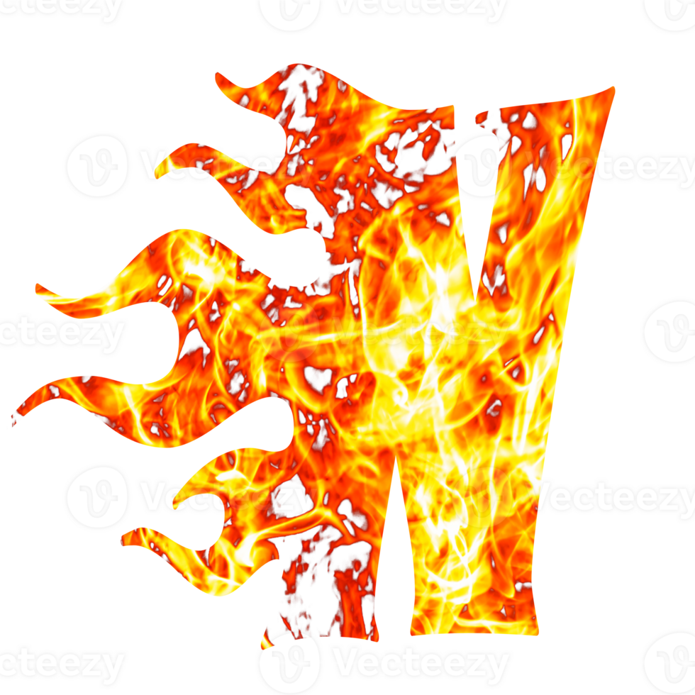 letter n fire effects png