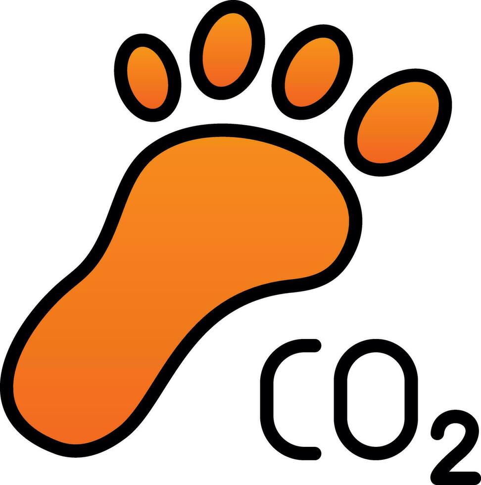 Carbon footprint Vector Icon Design