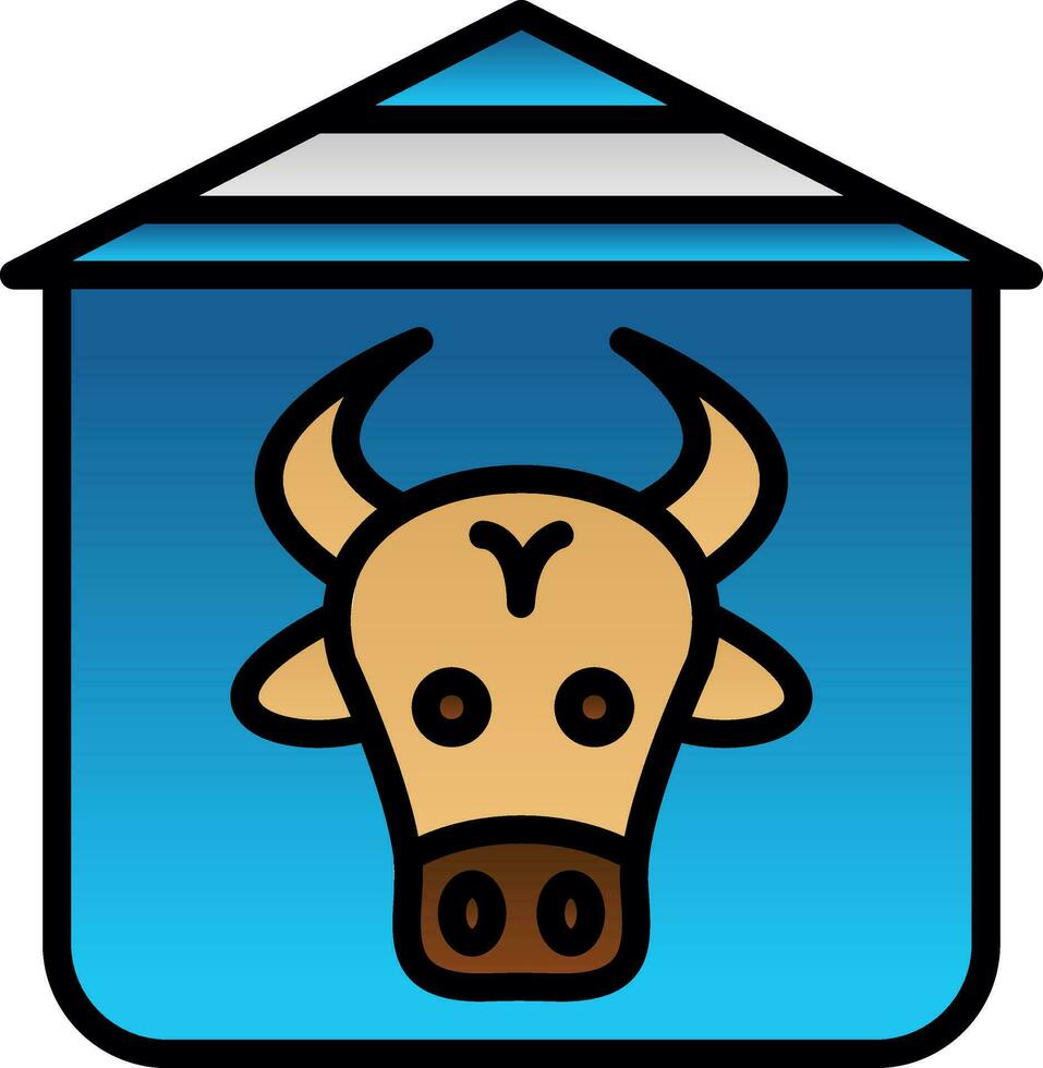 Cowshed Vector Icon Design