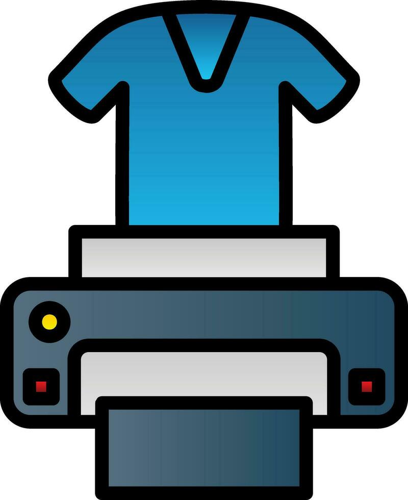 Dtg printer Vector Icon Design