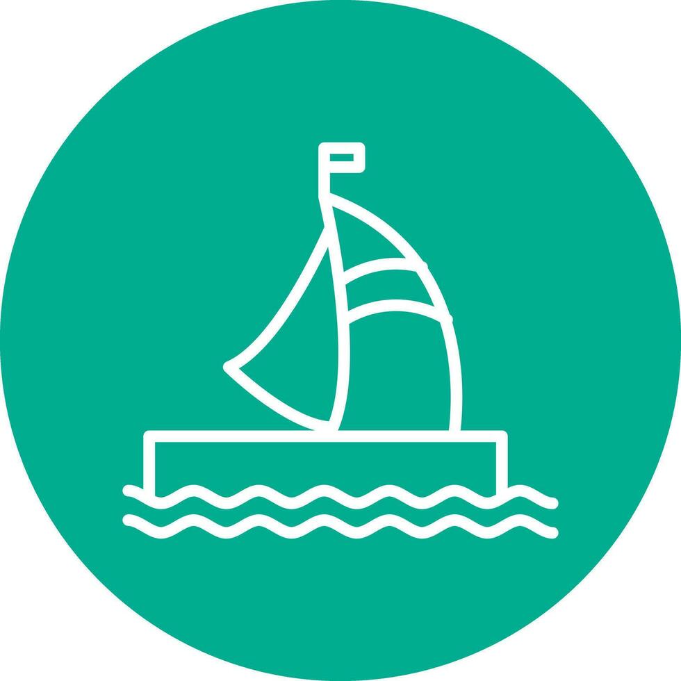 Houseboat Vector Icon Design