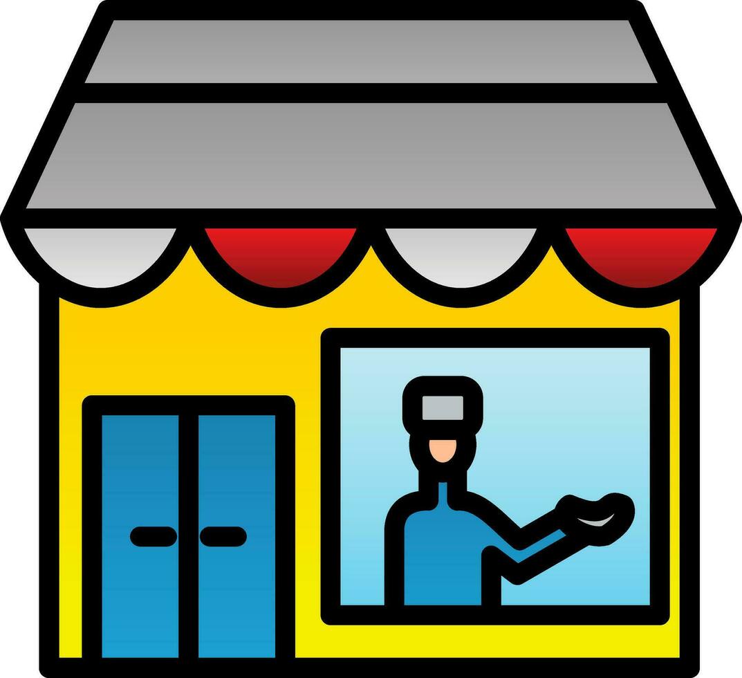 Shopkeeper Vector Icon Design