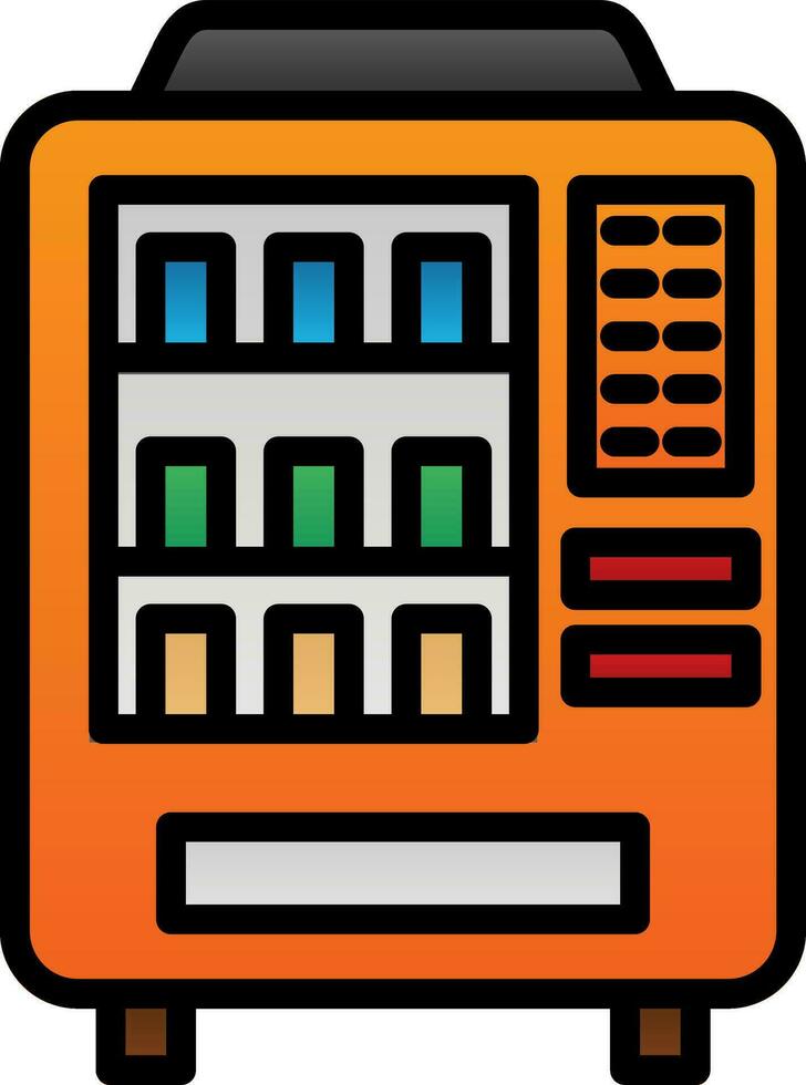 Vending machine Vector Icon Design