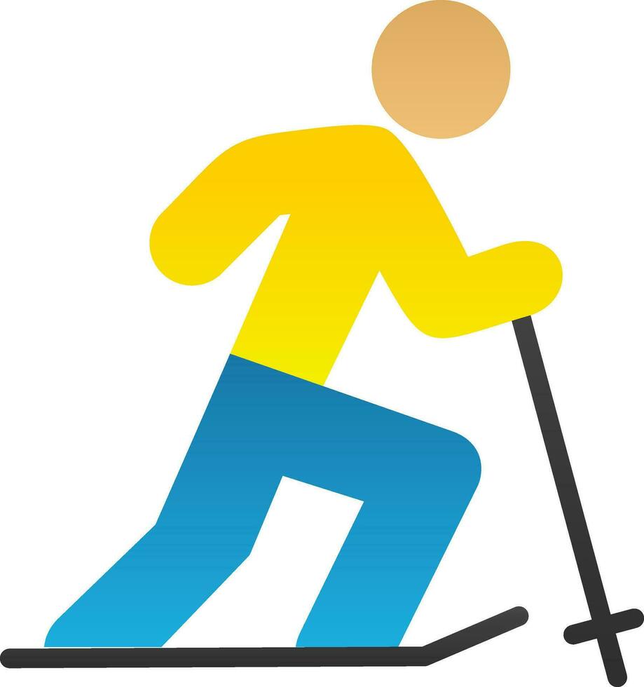 Skier Vector Icon Design