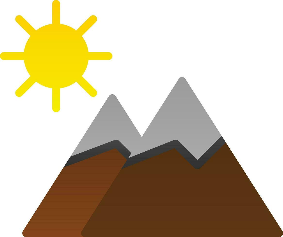 diseño de icono de vector de montañas