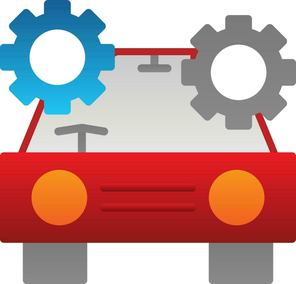Driverless car Vector Icon Design
