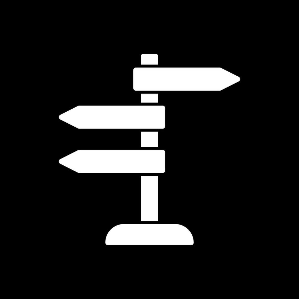 Signpost Vector Icon Design