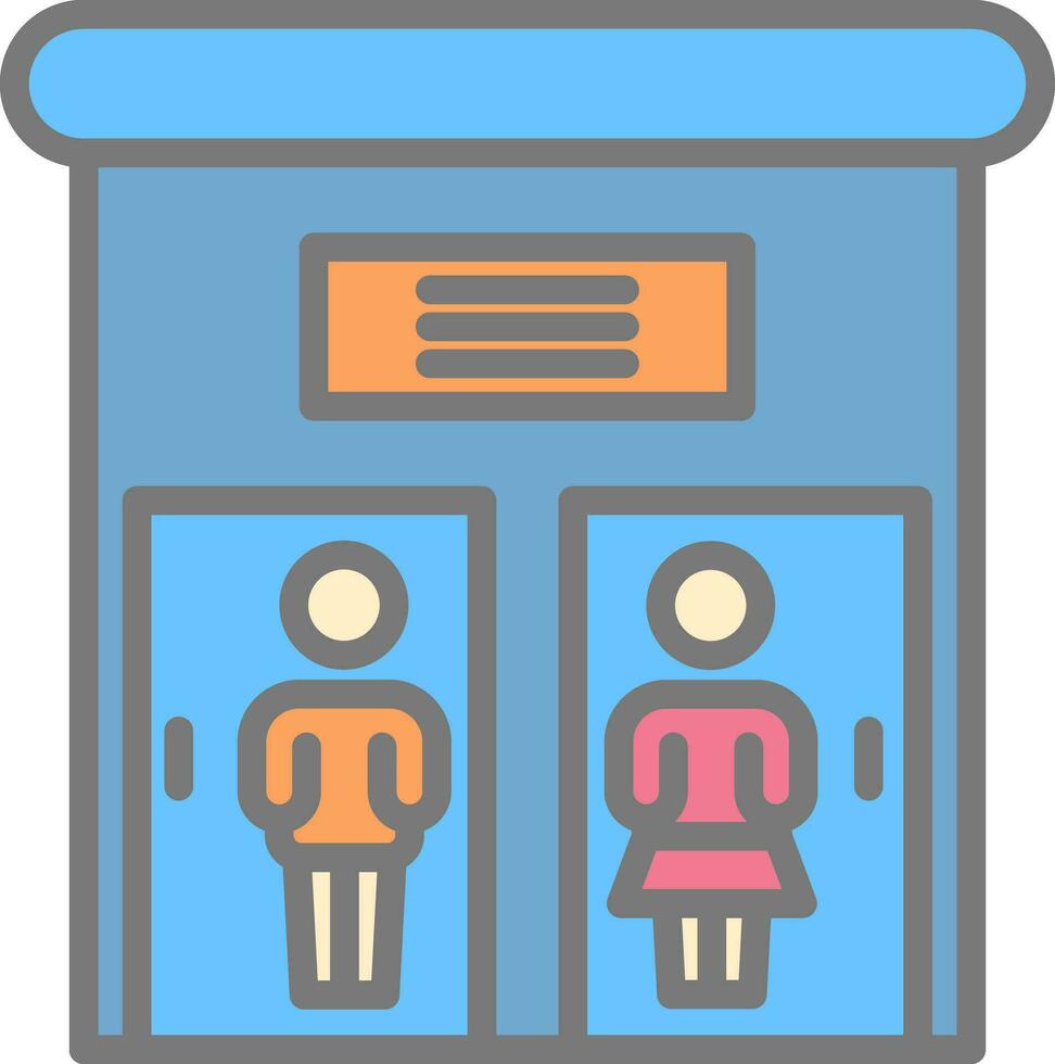 Public toilet Vector Icon Design