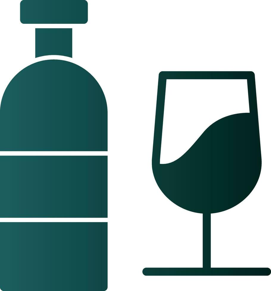 Wine bottle Vector Icon Design