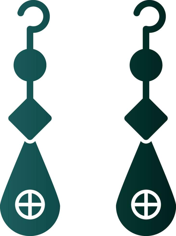 Earrings Vector Icon Design