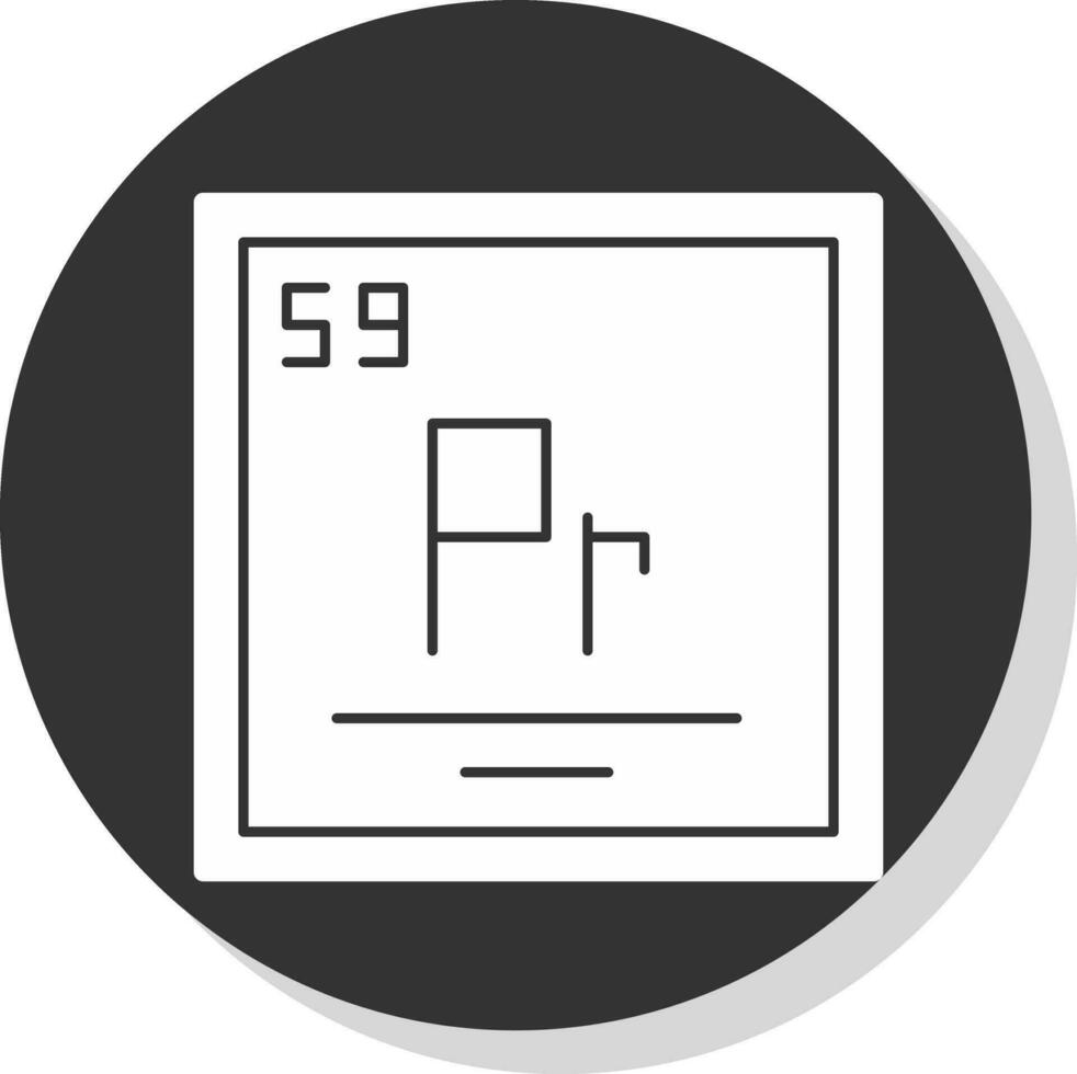 Praseodymium Vector Icon Design