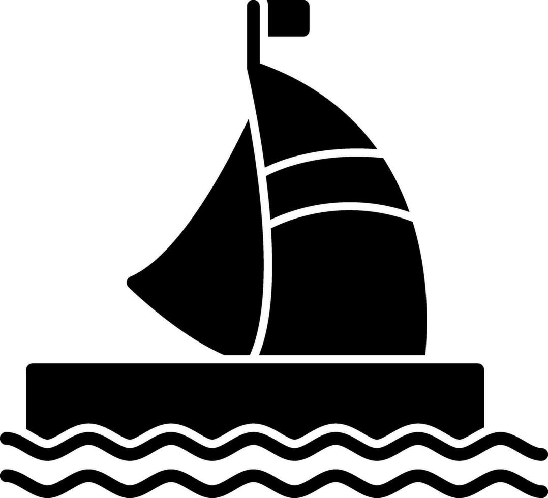 Houseboat Vector Icon Design