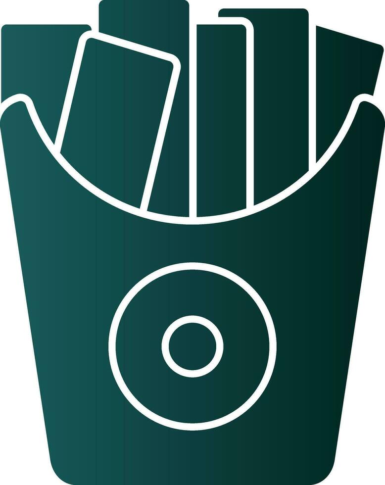 Fried potatoes Vector Icon Design
