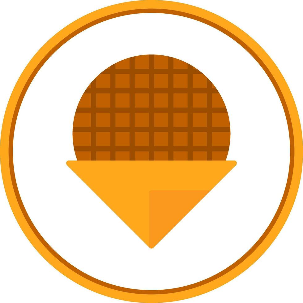 Stroopwafel Vector Icon Design