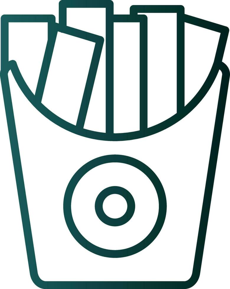 Fried potatoes Vector Icon Design