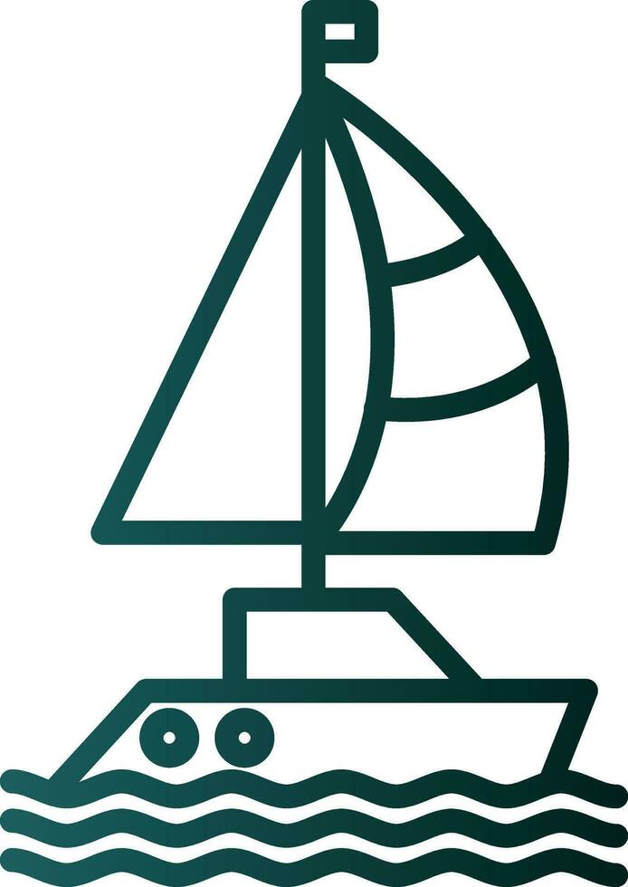 Sailboat Vector Icon Design