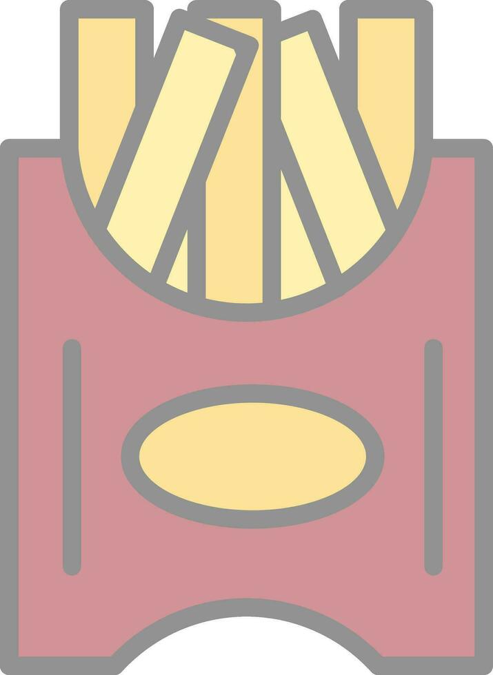 French fries Vector Icon Design