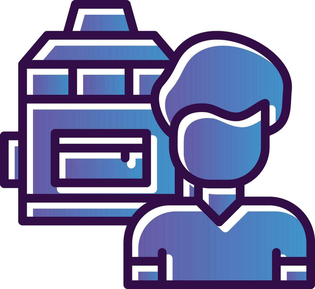 Backpacker Vector Icon Design