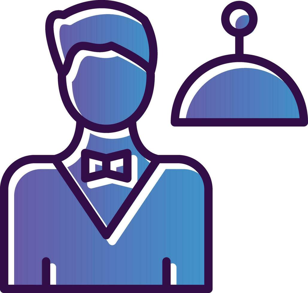 Waiter Vector Icon Design
