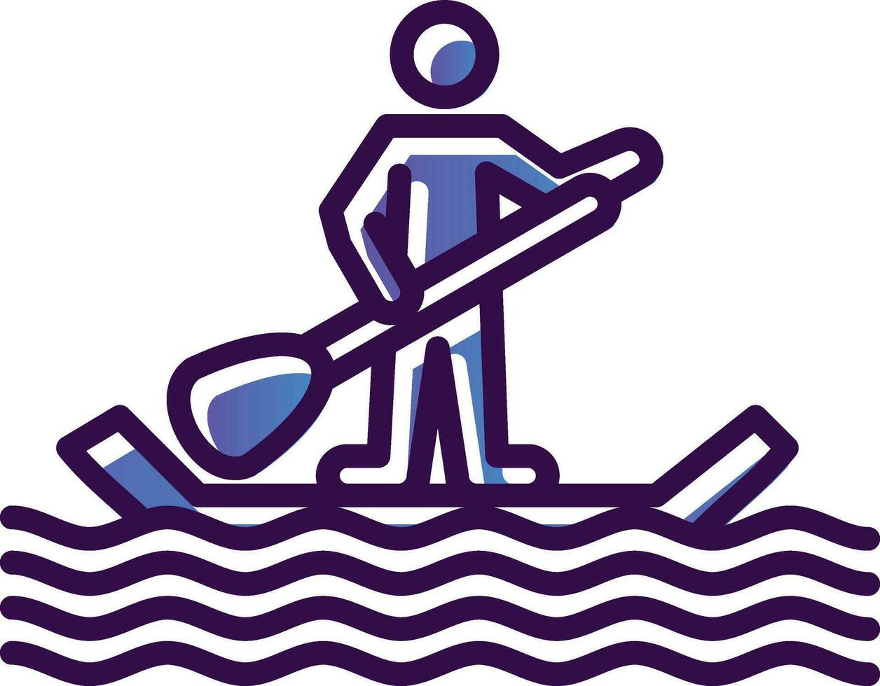 Paddle surf Vector Icon Design