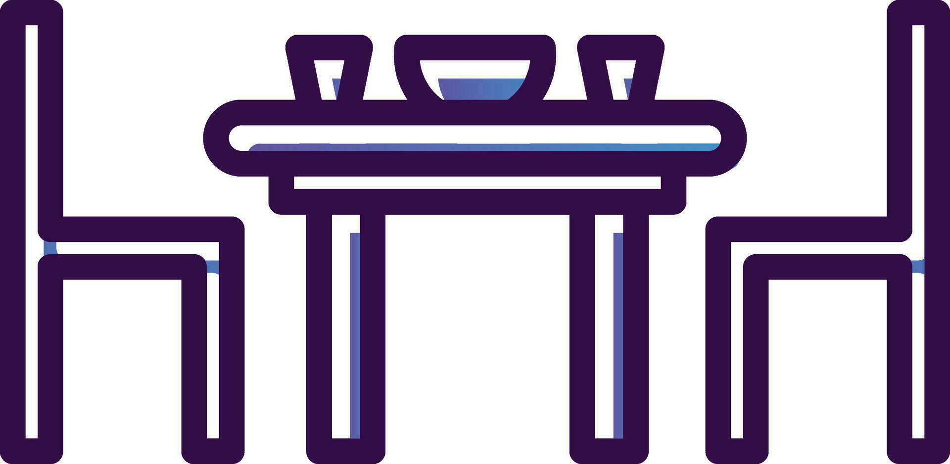 Dining table Vector Icon Design