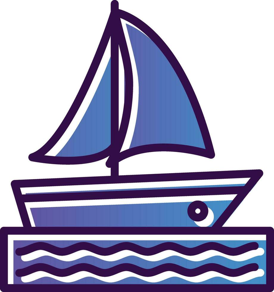 diseño de icono de vector de catamarán