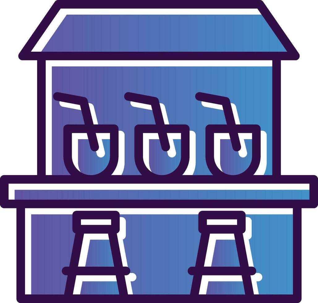 Beach bar Vector Icon Design