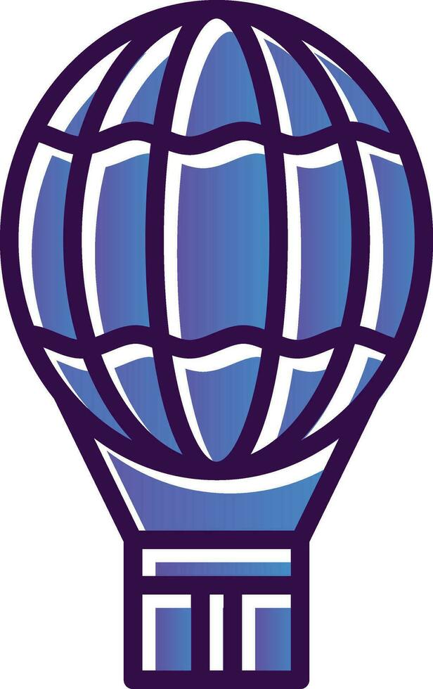 Hot air balloon Vector Icon Design