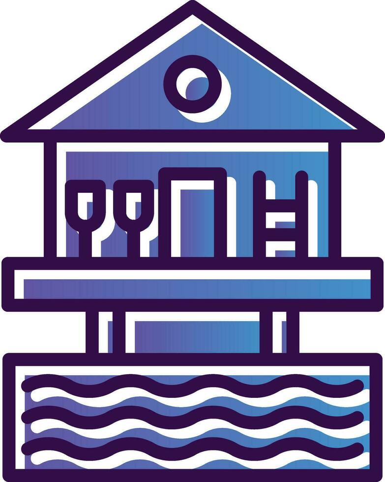 Beach hut Vector Icon Design