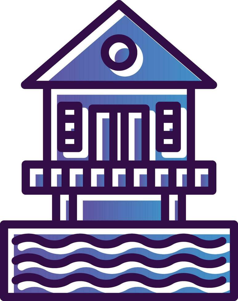 Beach hut Vector Icon Design