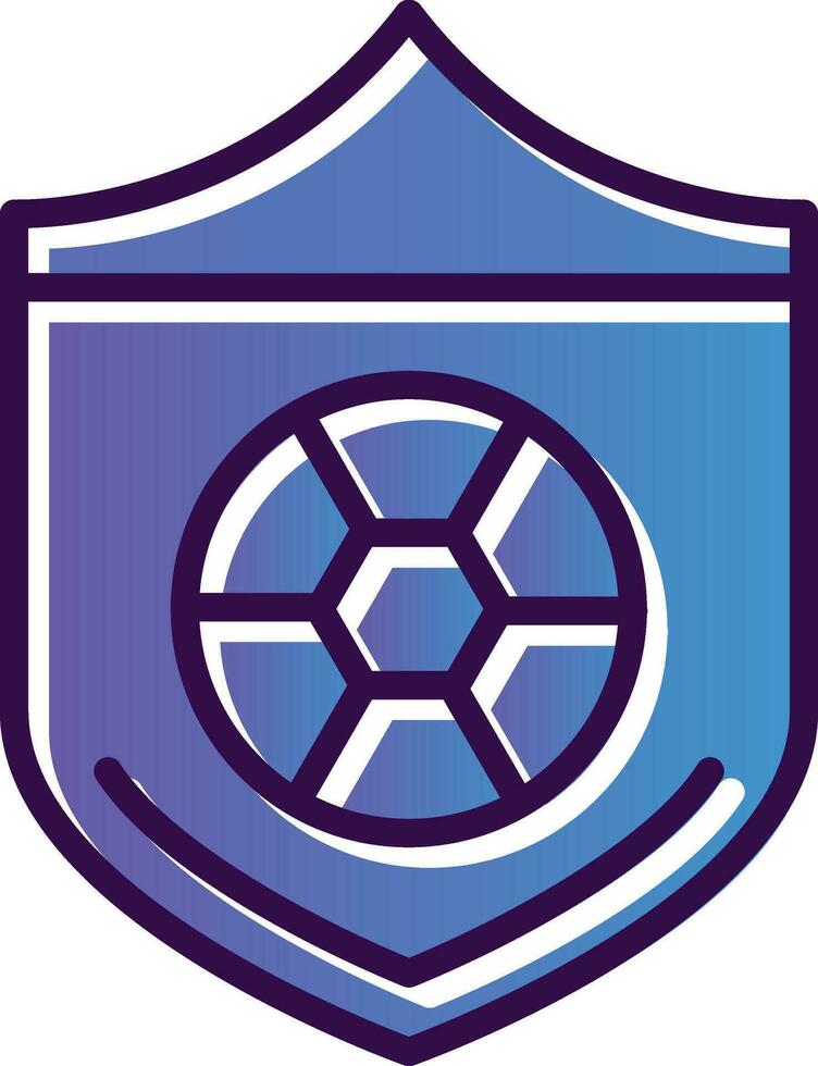 Soccer ball on a shield Vector Icon Design