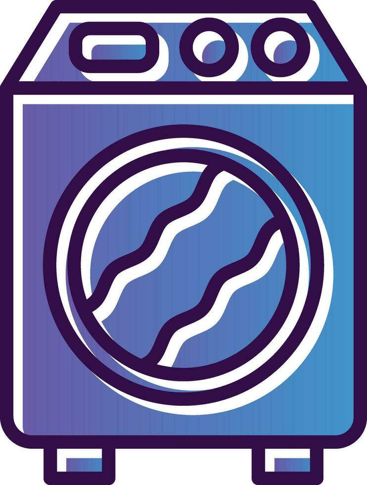 Washing machine Vector Icon Design