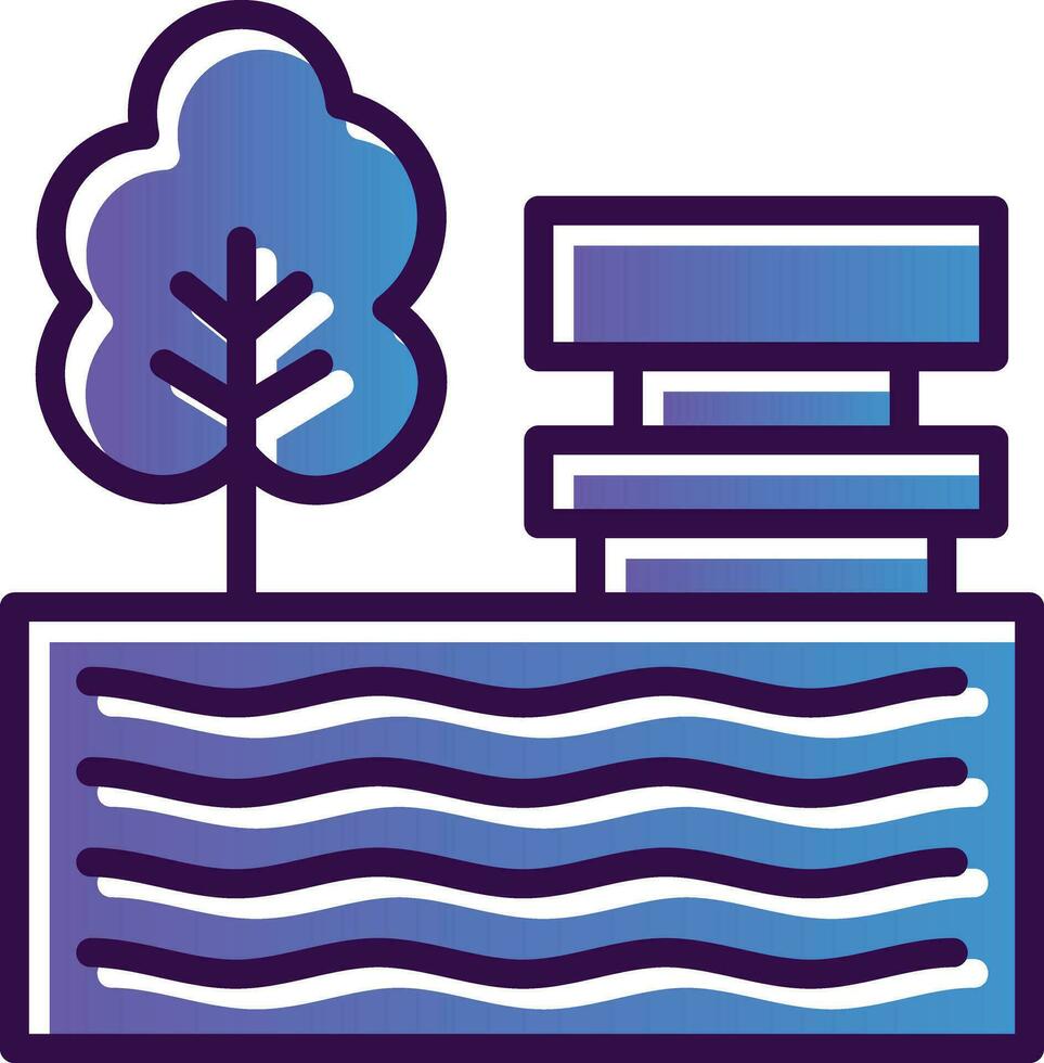Lake Vector Icon Design