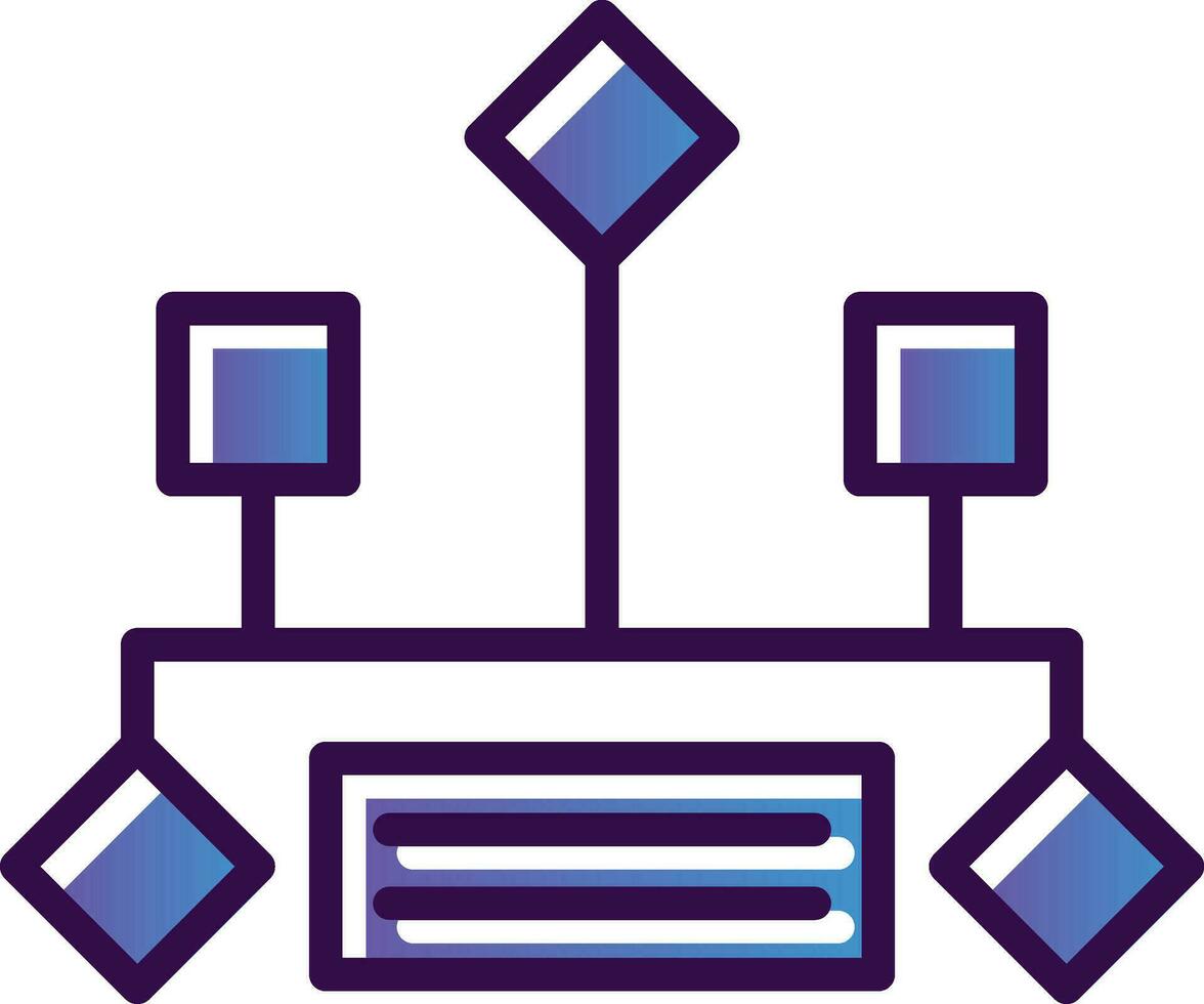 Hierarchical structure Vector Icon Design