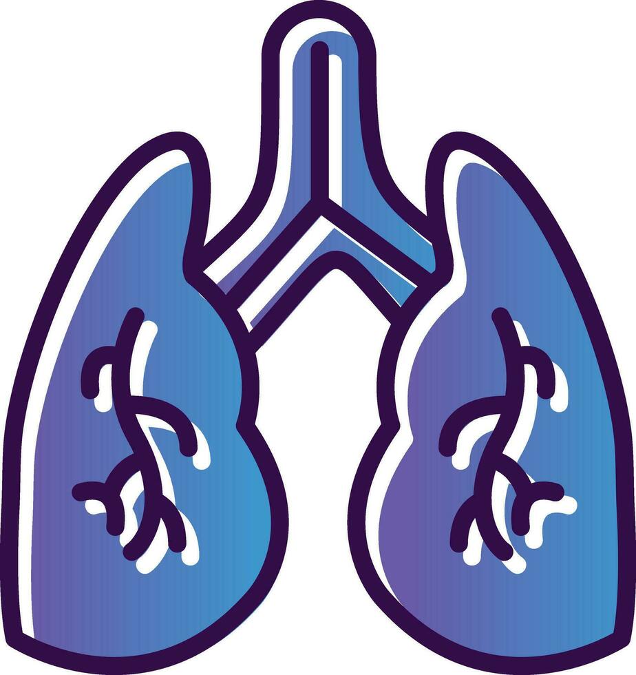 diseño de icono de vector de pulmones