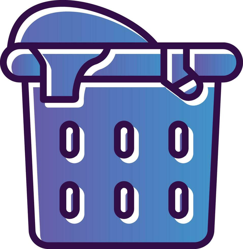 Laundry basket Vector Icon Design