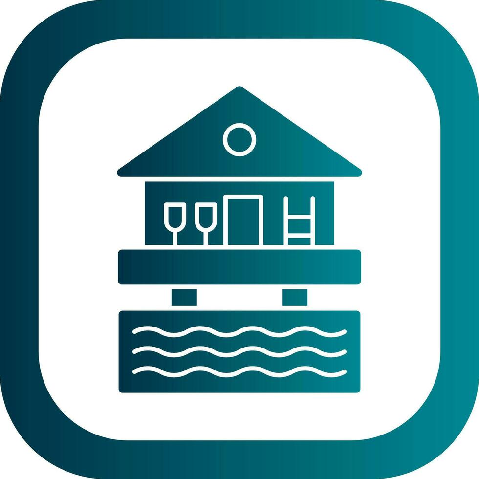 Beach hut Vector Icon Design