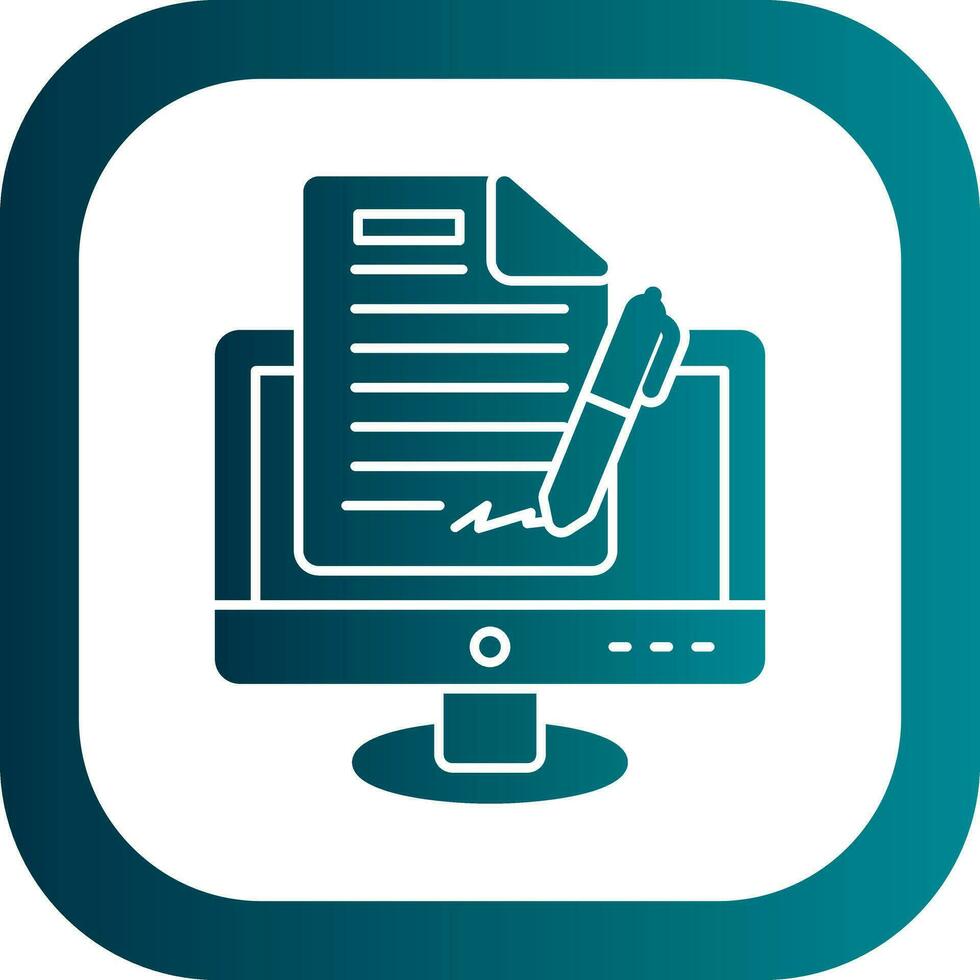 Digital signature Vector Icon Design